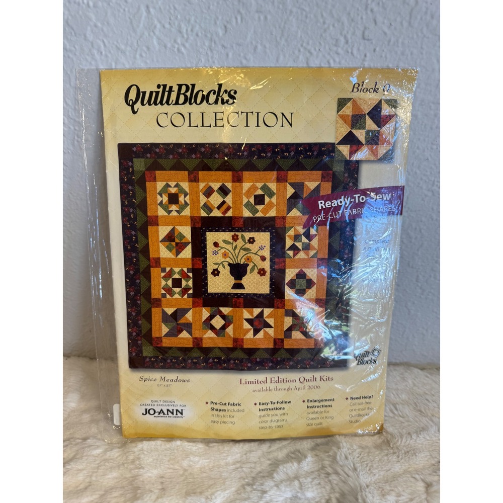 QuiltBlocks Spice Meadows Block 9 Mosaic Star Pre-Cut Fabric Quilt Kit Jo-Ann